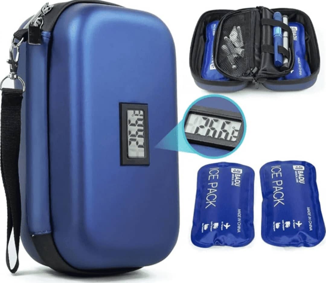 حقيبة تبريد محمولة للأنسولين والأدوية مع Ice Pack
