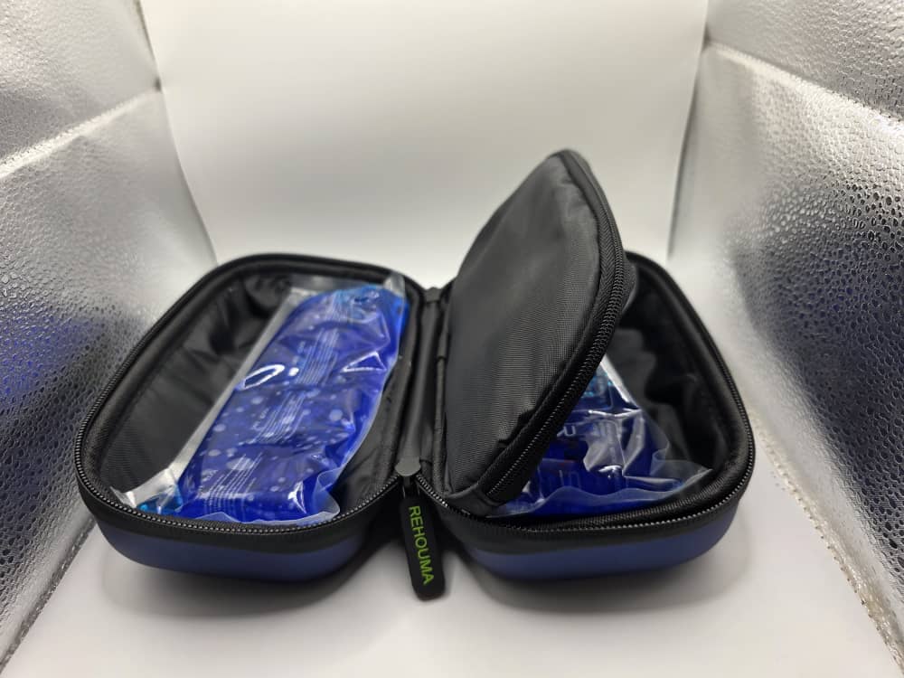 حقيبة تبريد محمولة للأنسولين والأدوية مع Ice Pack
